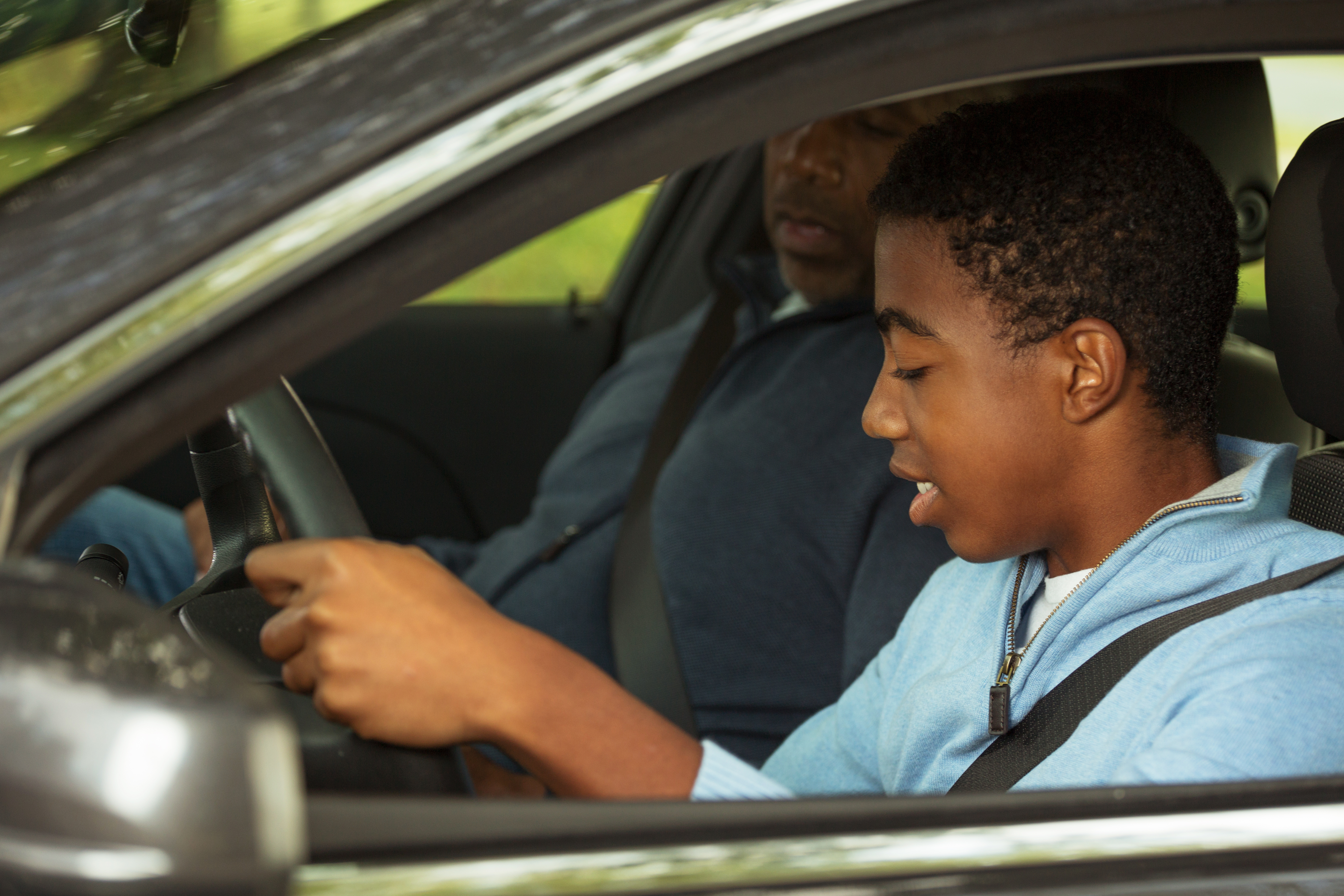 Teenager Learning How To Drive